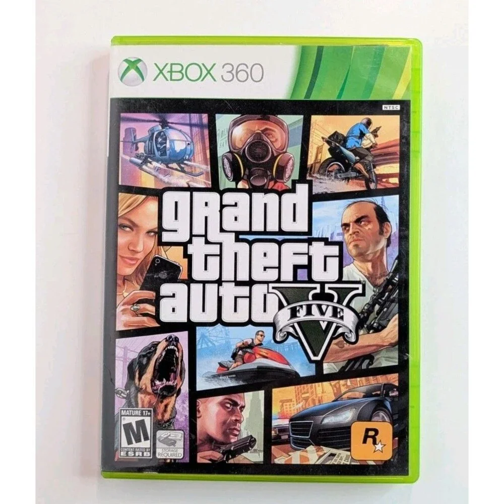 Grand Theft Auto V GTA 5 Xbox 360 Complete 2-Disc CIB w/ Manual Rockstar 2013